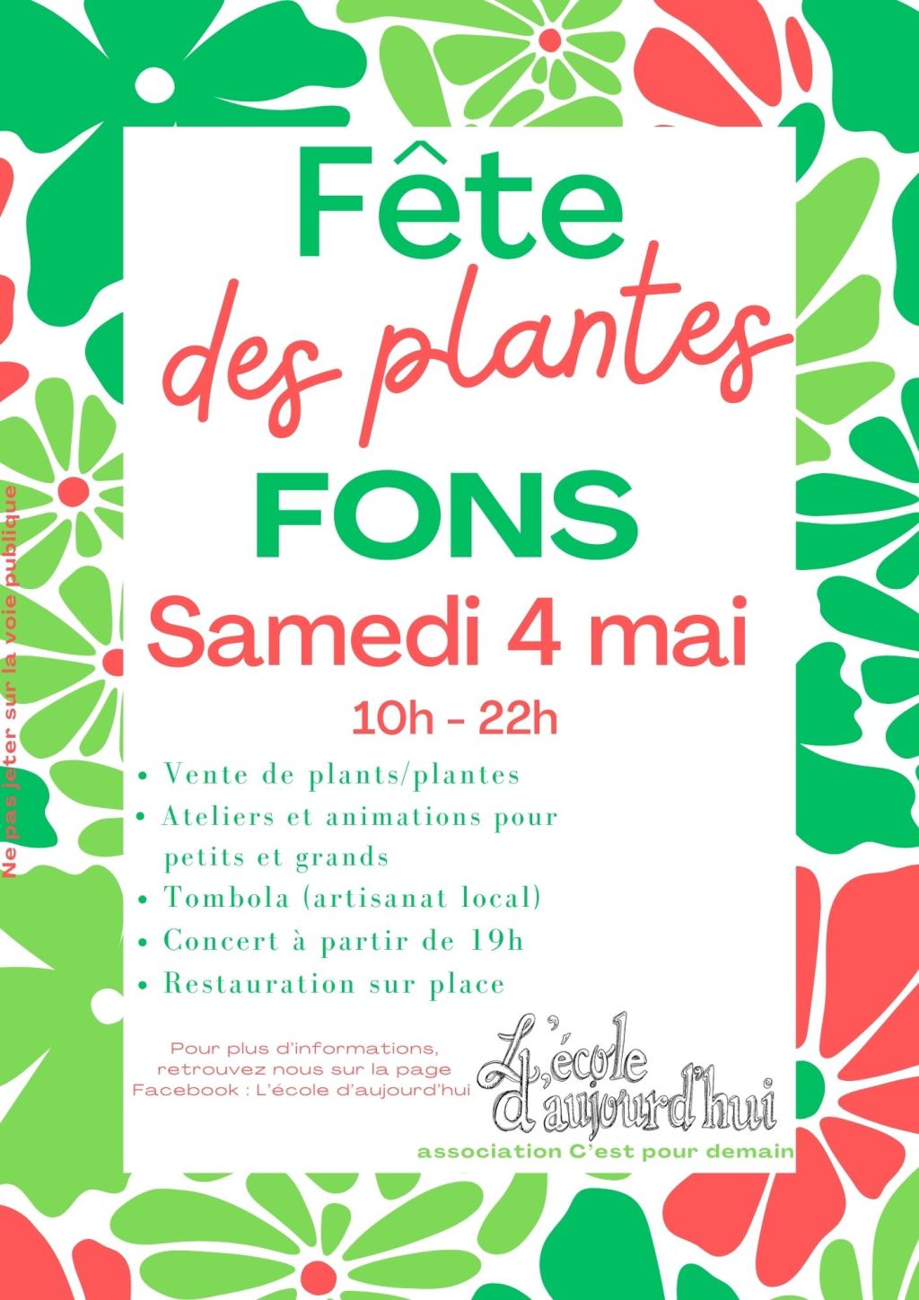 FÊTÉ DES PLANTES – SAMEDI 04 MAI&nbsp;2024